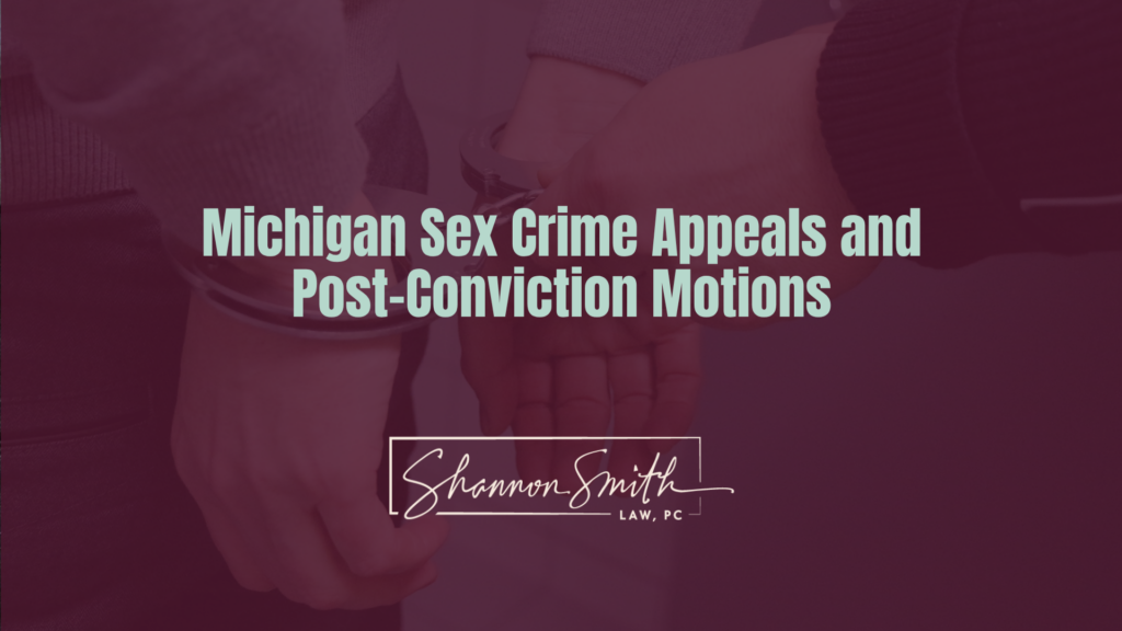 Michigan Sex Crime Appeals and Post-Conviction Motions